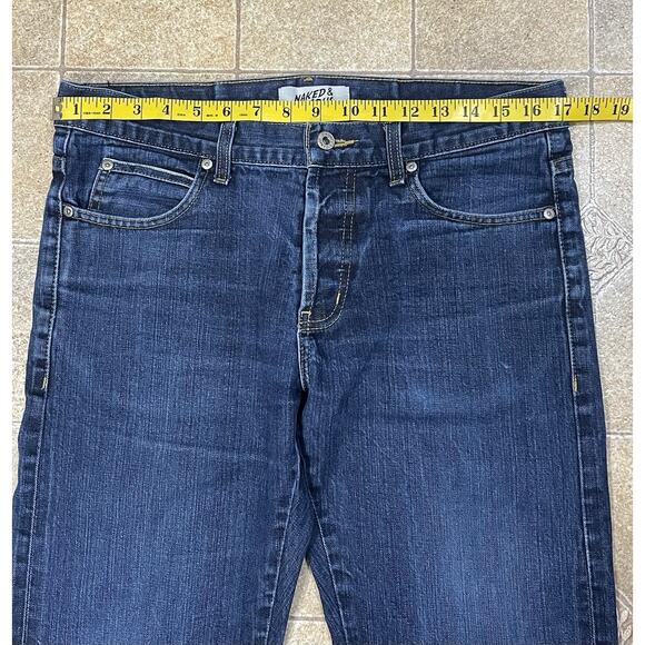 Naked & Famous Jeans Men’s Size 34x32 Blue Selvedge Denim Slim Straight - Picture 3 of 12